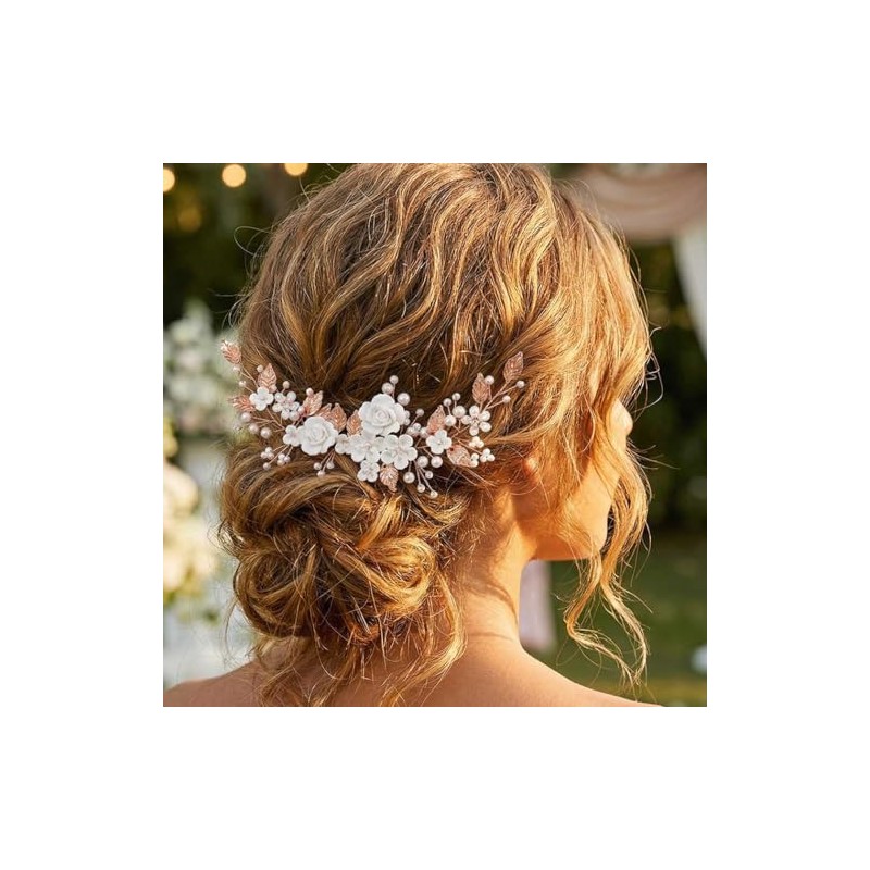 CASDRE- Enredadera para el cabello de novia con flores de