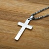 Colentine Men's Stainless Steel Flag Cross Necklace Engraved Philippians 4:13