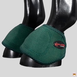 HILASON Bell Boots for Horses No Turn Protection Comfort & Durability Quick Wrap Hook and Loop Jumping Sold in Pairs