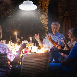 2pcs Solar Shed Light Indoor Outdoor Remote Control for Shed Gazebo Barn Garage