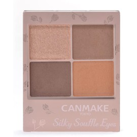  Canmake Silky Flare Eyes (Matte Type) M05 Mahogany Mocha 4.4g Moist Transparent Matte 4 Color Eye Shadow 01 Sienna Wood