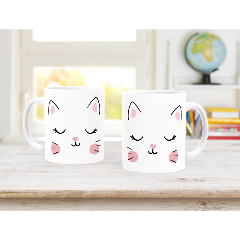 MoonWorks® Plastic Cup Children Cat Face Animal Motif Gift for