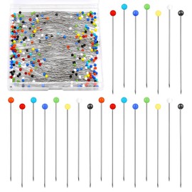 Sewing Pins, 300 PCS Straight Pins for Fabric, Pearlized Ball Head Quilting Pins Long 1.5 inch, Multicolor Corsage Stick Pin for Dressmaker, Jewelry DIY Decoration and Sewing Project