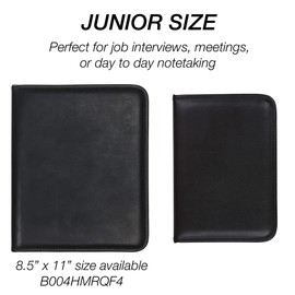 Samsill Mini Professional Padfolio, Business Portfolio, Black, Includes 5x8 Writing Pad