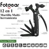 Martillo Multiherramienta|12 en 1 Herramientas Multiusos|Martillo de Seguridad Multiusos de