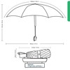 ACEIken Umbrella Reverse Close Folding Windproof Travel Umbrella - Compact