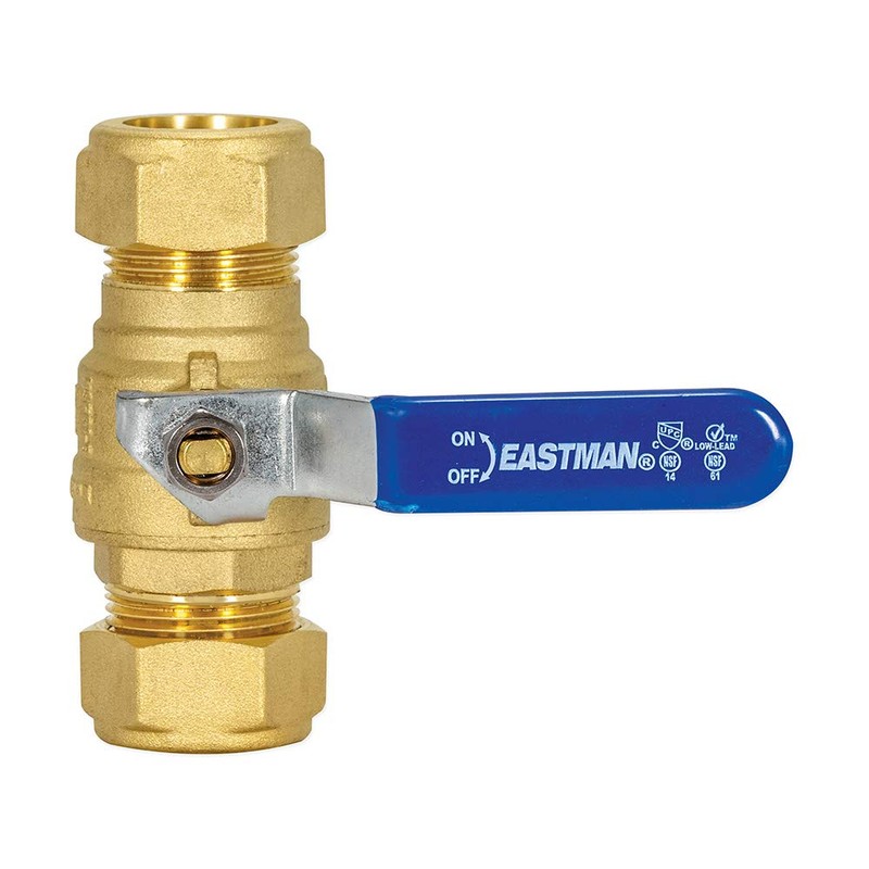 Eastman 20097LF Heavy-Duty Full Port Ball Valve, 3/4 inch Compression