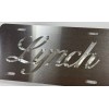 Diamond Etched Products Custom SILVER Metallic Car Tag Diamond Etched