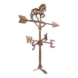 Montague Metal Products - Aluminum 3D Horse Weather Vane - Wind Vane Roof Metal Decor - Mount Included (4 to Choose from) - Made in The USA - Hand Cast Aluminum (Oil Rubbed)
