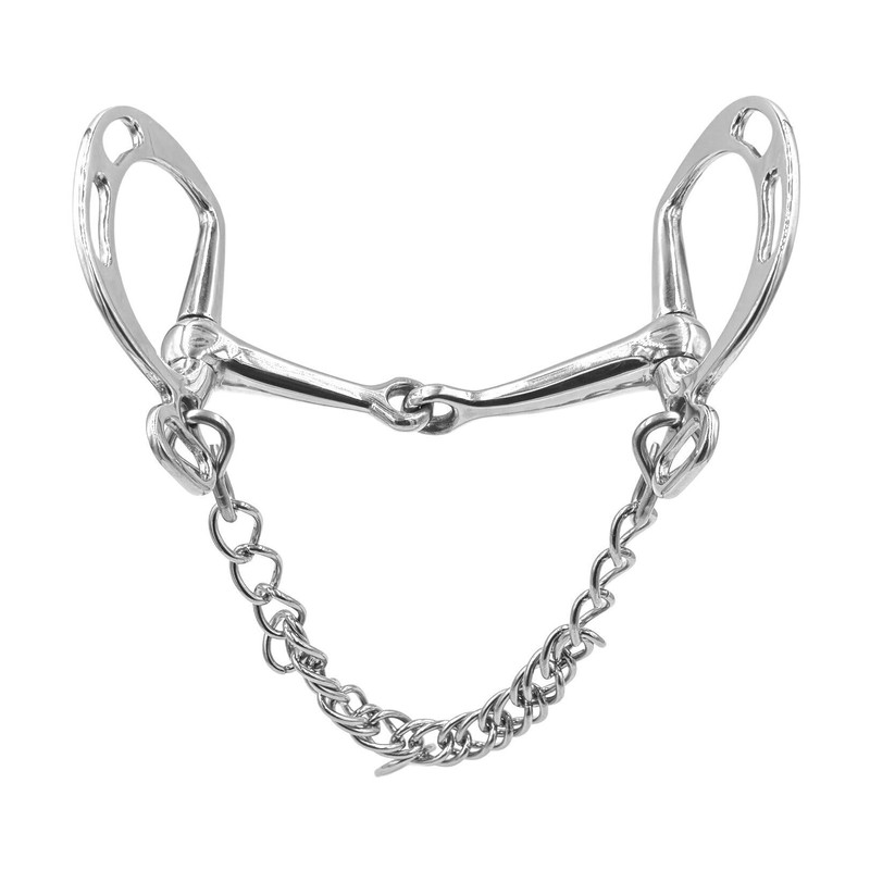 Equine Smile ES0072 Kimblewick Spring Bit Simple Broken Stainless Steel