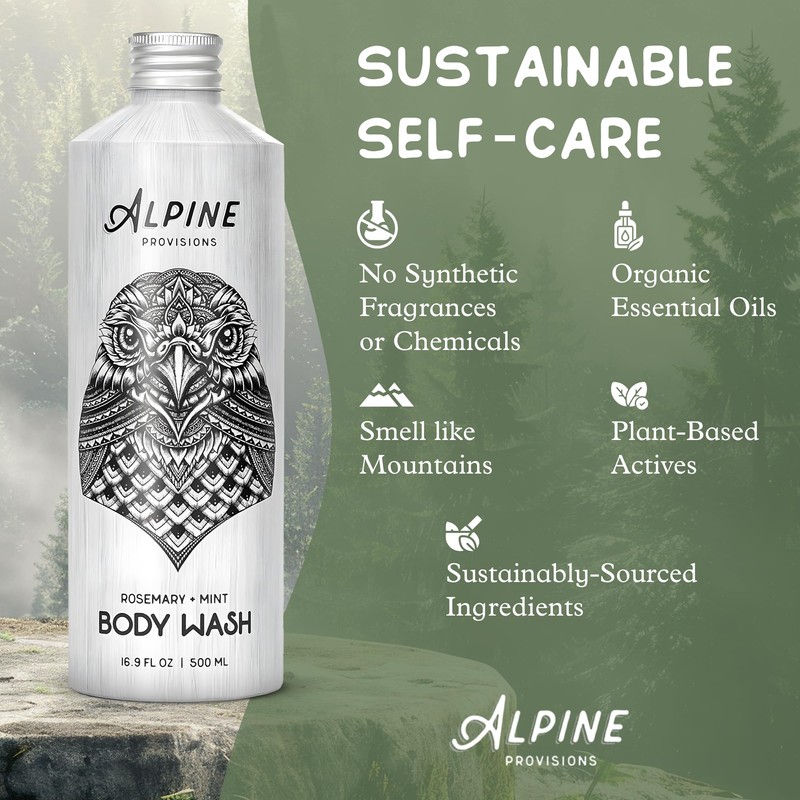 Alpine Provisions Natural & Organic Body Wash with Rosemary &