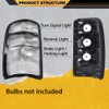 CNNELL Tail Light w/o Bulbs Assembly Rear Lights Compatible with