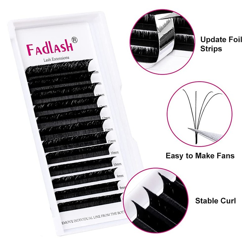 Easy Fan Lashes, Self-Fanning Eyelashes, Volume Eyelashes for Volume Technique,