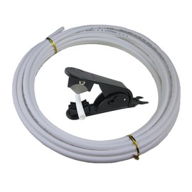 Lemoy Size 1/4 Inch, 10 Meters 30 feet Length Tubing Hose Pipe for RO Water Filter System +tube cutter (White 10 meters（30 feet）)