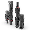 deleyCON PV4 Solar 2-Way Y Plug Pair 1000 V Male/Female
