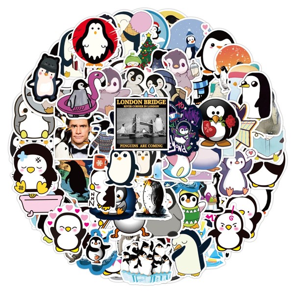 Penguin Sticker Pack, Animal Sticker Set, 100 Pieces, Girl Stickers,