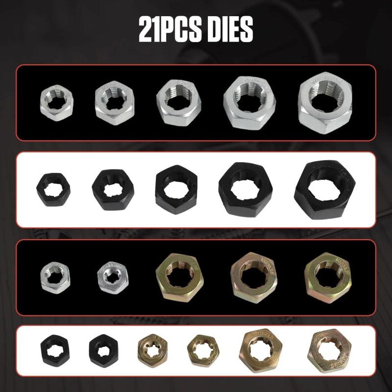 LUTIFIX 42PCS Thread Repair Kit UNC/UNF Metric Thread Chaser Tool