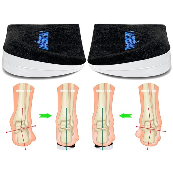Unribeau 3 Layers Adjustable Supination & Pronation Correction Heel Insoles,Self-Adhesive