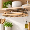 Stainless Steel Under-Cabinet Organizer for Kitchen Storage – Hanging Rack