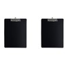 Leliafleury A4 Plastic Clipboards 2PCS Black Clip Board with Metal