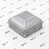 Plum Fittings 2" x 2" Square Pressed Steel Dome Caps