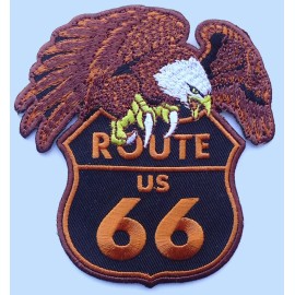 Route 66 EAGLE EMROIDERED JACKET VEST IRON ON BIKER PATCH