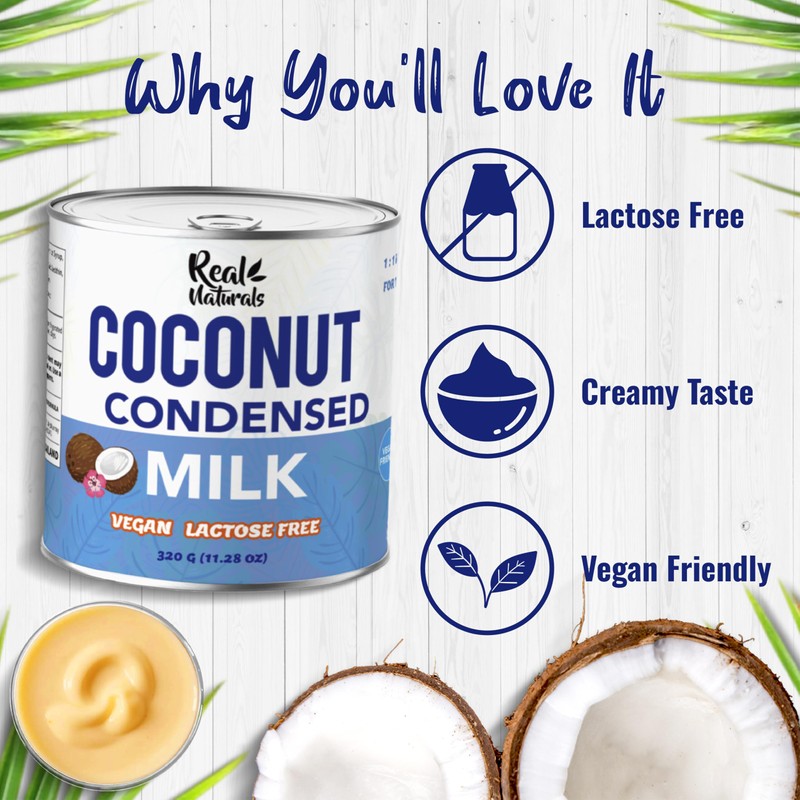 Sweetened condensed coconut milk (6 cans) vegan coconut condensed milk