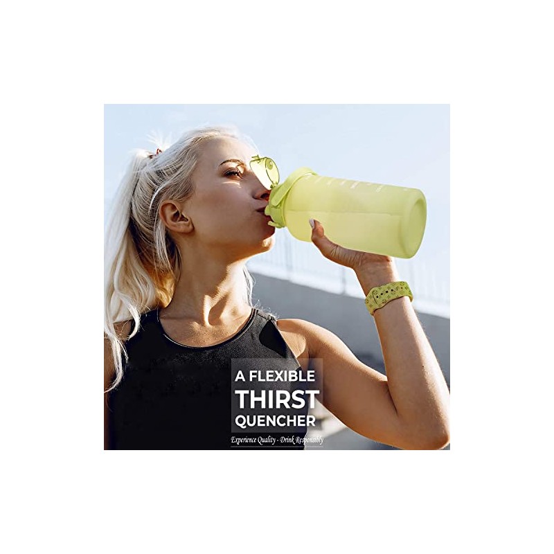 Botella de Agua con frases motivacionales, con marcador de tiempo,