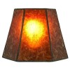 Upgradelights Amber Mica 8 Inch Hexagonal Drum Lampshade with Uno