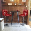 Yaheetech Tall Bar Stools Set of 2 Modern Square PU