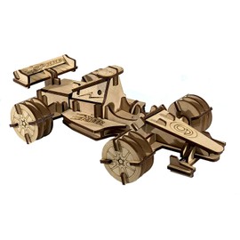 StonKraft 3D Wooden Puzzle Racing Car Formula 1 - Wooden, DIY, Build Your own, Construction Toy, Modeling Kit | MDF Toys Car