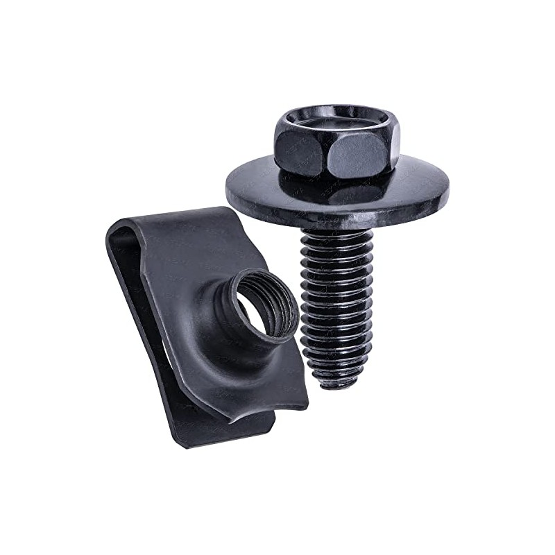 Rexka 10 Sets M8-1.25 X 25mm Body Bolts & Extruded