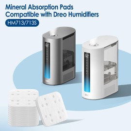Gazeer 32-Pack Mineral Absorption Pads for Humidifiers, Compatible with Dero Humidifiers HHM713/713S, Reduce Limescale, Improve Humdification Efficiency