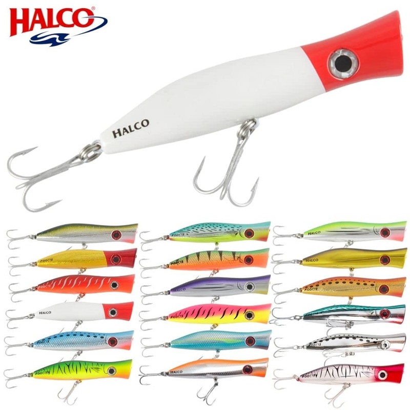 Halco Roosta Popper 135mm White Redhead