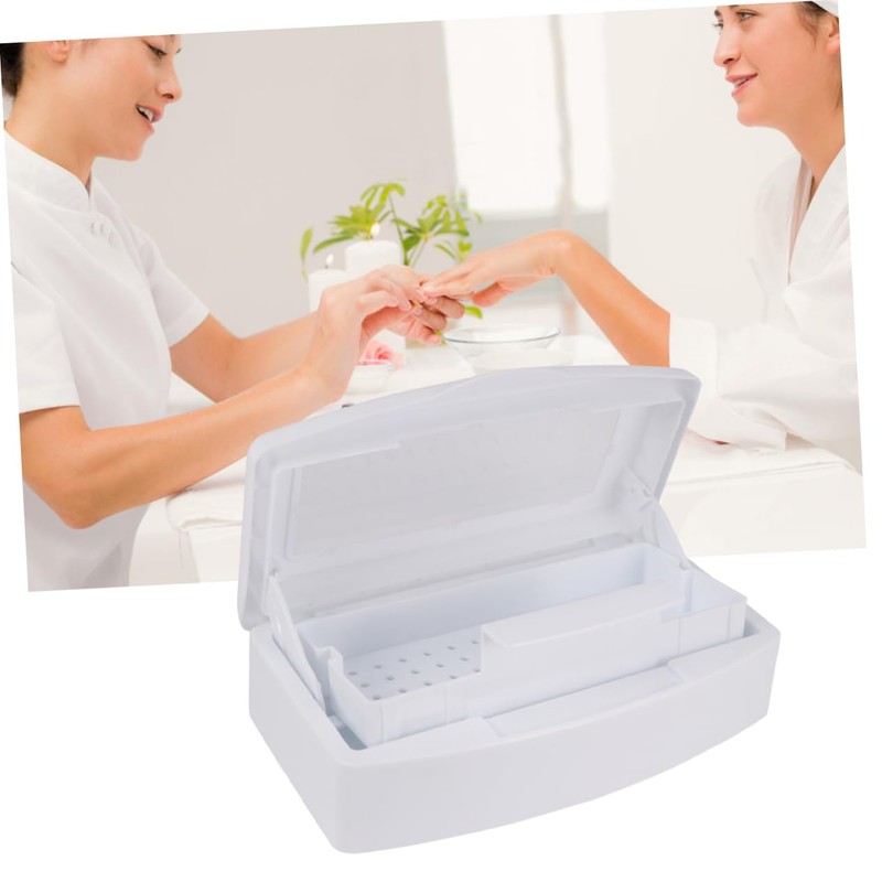 Healeved Lid Sterilizer Box for Nail Art Tools Cleaning Box