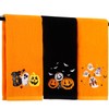 Quera 3 Pack Halloween Hand Towels Ghost Pumpkin Embroidered Premium