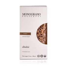 Monograno Felicetti Farro Ditalini Pasta Italian Organic Non-GMO 17.6oz (500g)