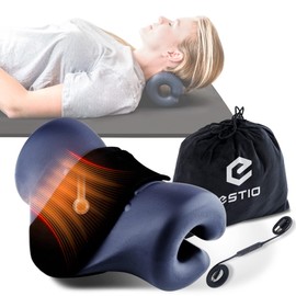estio® Neck Stretcher with Warmth, Neck Stretcher for Neck Pain, Neck Saver Against Headaches, Cloudy Neck for Neck Stretching, Orthopaedic