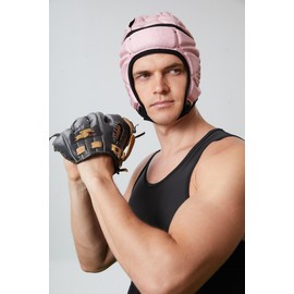 Head Collision Protection Padded Protective Headgear for Flag Football 7v7 Sports Game Orange