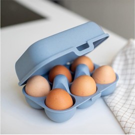 Koziol Egg Box Eggs to Go Mini Nature Flower Blue 7186716