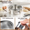 5 Pcs Round Cookie Cutter Set, Stainless Steel Circle Cookie
