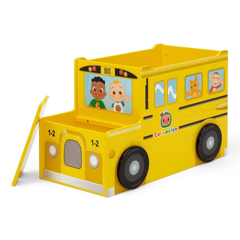 Delta Children CoComelon School Bus Toy Box - Greenguard Gold