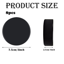 Ice Hockey,Reusable Net Bag Practice and Classic Training,Lightweight Soft Foam Ice Hockey for Indoor Practice and Classic Training, 3 "Diameter / 1" Thickness (Black)