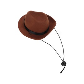 Sombrero de Vaquero para Sombrero de Vaquero para Mascota, Sombrero para Disfraz de Mascota, Poliéster Duradero, Ligero, Lindo y Cómodo, Divertido para Fiesta (marrón).