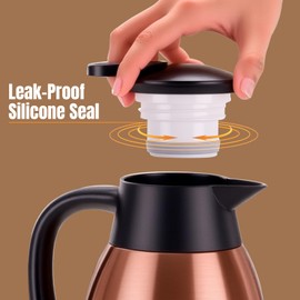 PARACITY 68oz Thermal Coffee Carafe Gold Brown