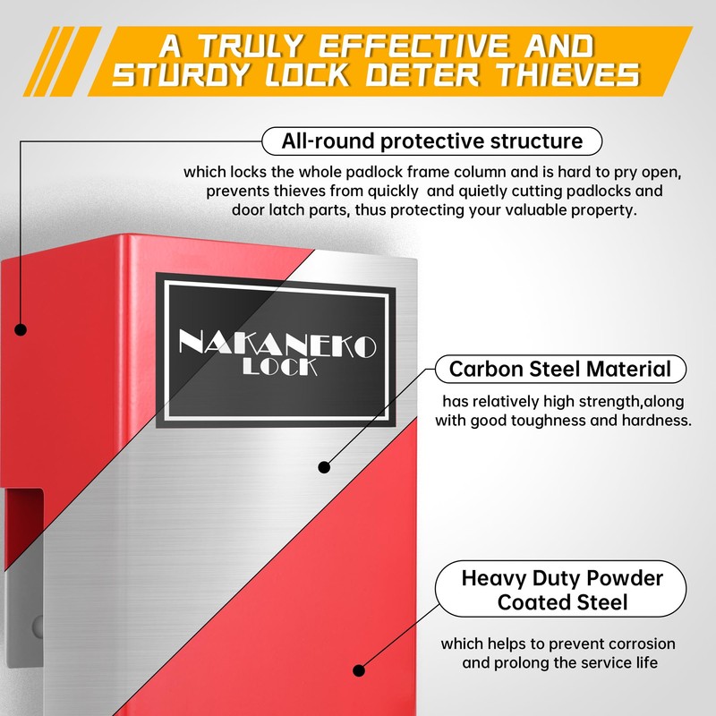 NAKANEKO Heavy Duty Door Lock, Use with Cam Bar Style