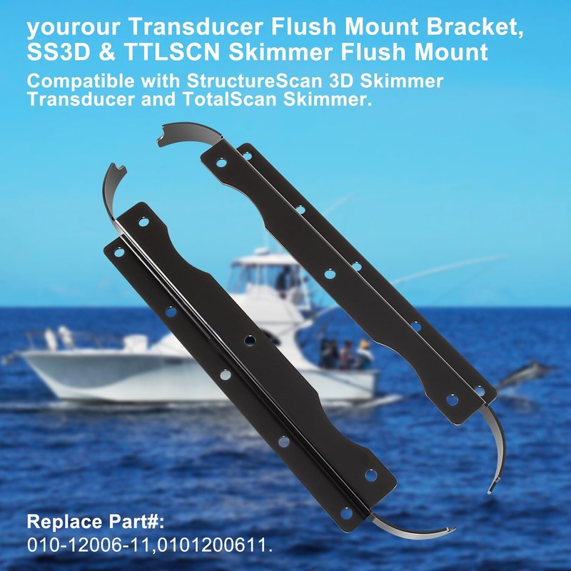 yourour 000-12602-001 Transducer Flush Mount Bracket, SS3D & TTLSCN Skimmer