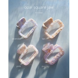 France Luxe Opal Square Joe Hair Clip, Stylish, Hair Accessory, Hair Arrangement, Hair Closure, Simple, Adult, Women's (Purple)