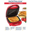 Nostalgia mini sandwich maker toaster compact for portion control seals