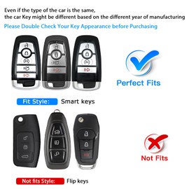 QBUC for Ford Key fob Cover,TPU Car Key Case Protector with Keychain Compatible with 2017 2018 2019 Ford Fusion F150 F250 F350 F450 F550 Edge Explorer Escape Mustang 3/4/5 buttons Smart Key(Pink)